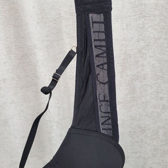 Vince Camuto Black Logo Band Bra Push Up Underwire Women's 38B NEW - Picture 7 of 9